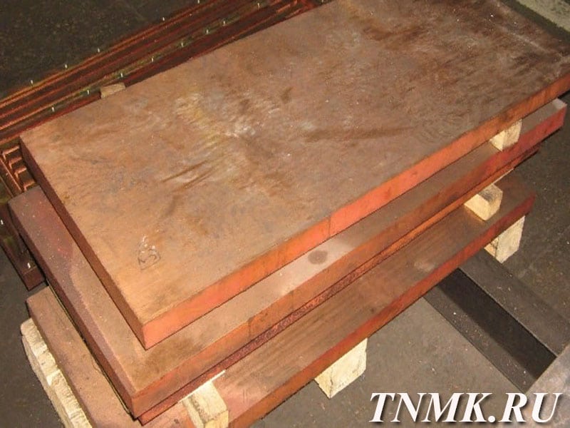 Плита медная 109х600х1500 мм ГПРХХ М3р ГОСТ 1173-2006 купить в Новом Уренгое